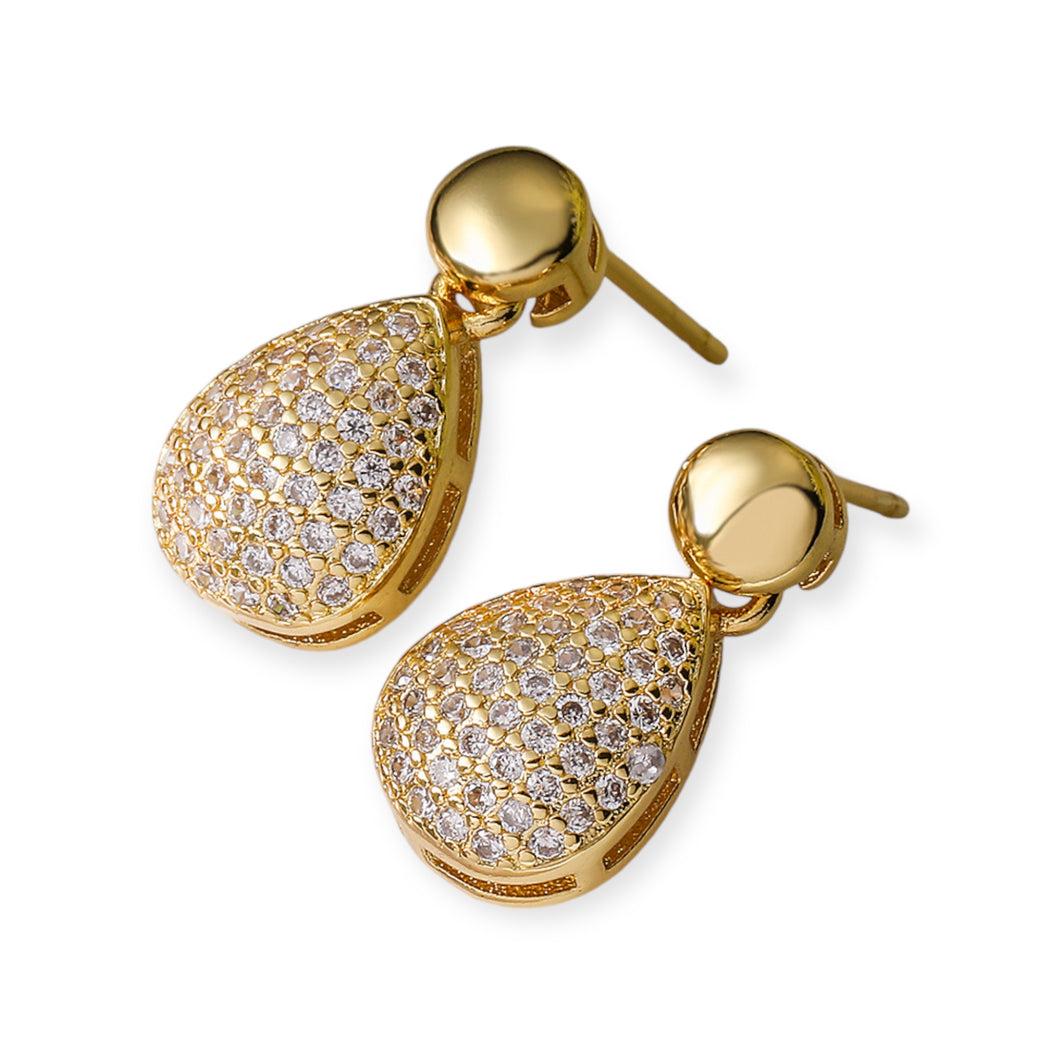 Pave Drop Earrings