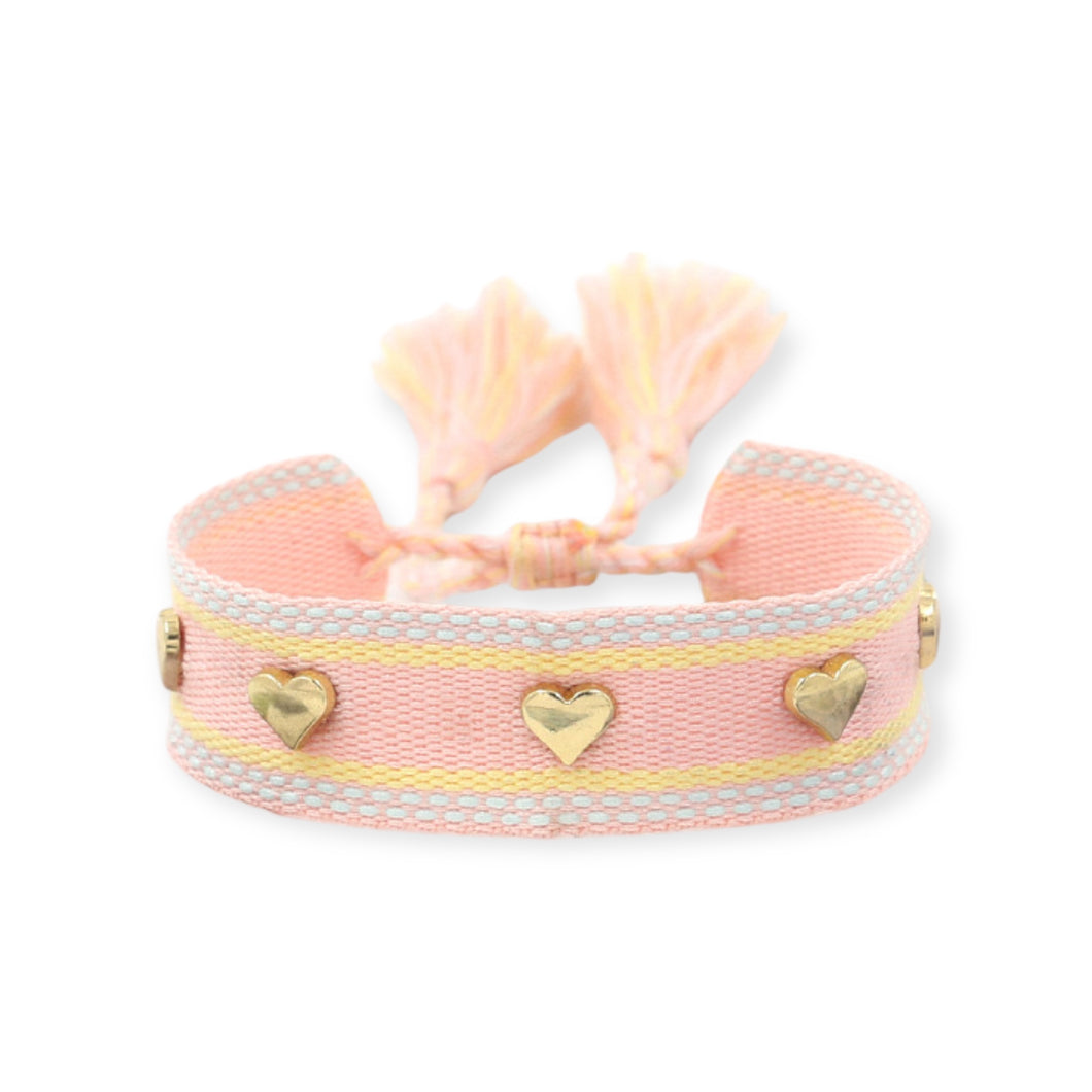 Knit Bracelet with Heart