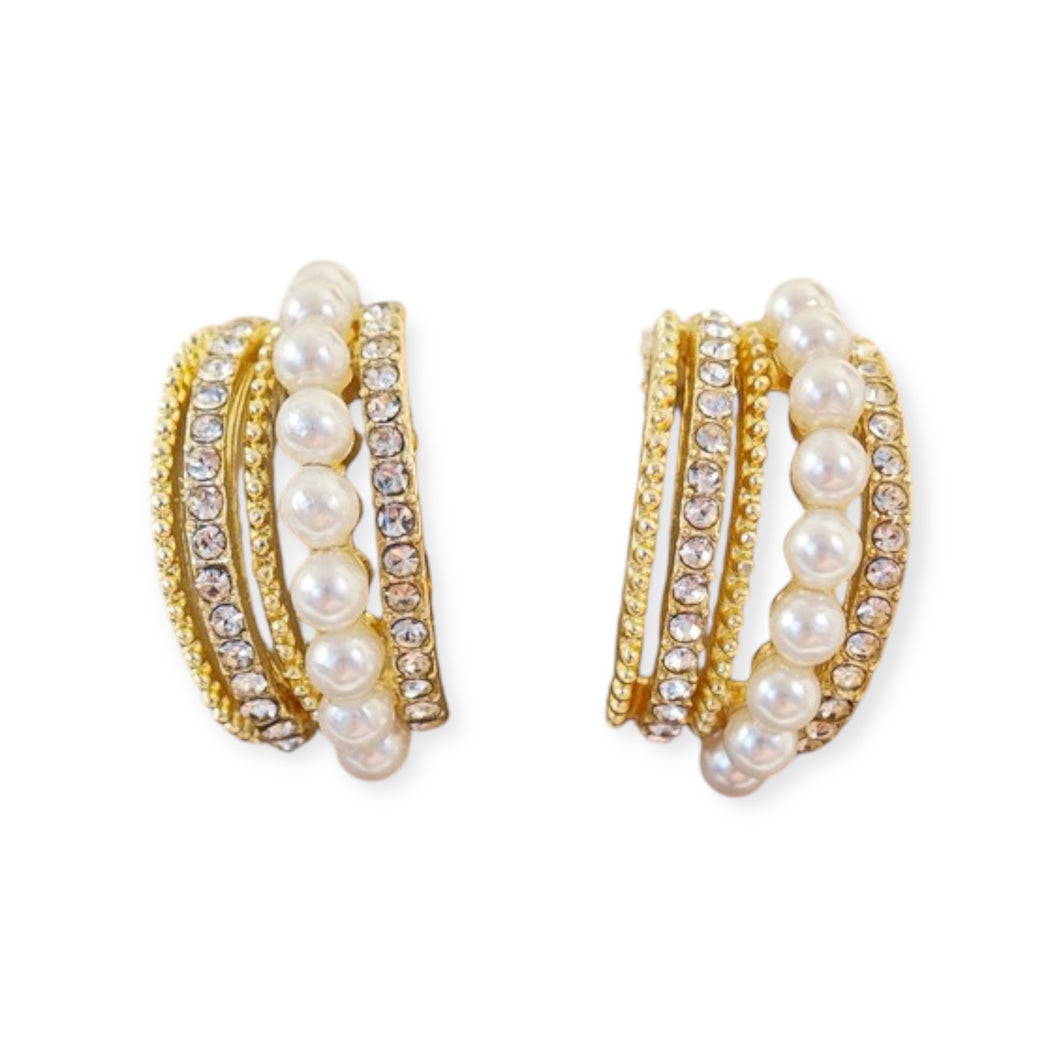 Multi Earhoop with Pearls
