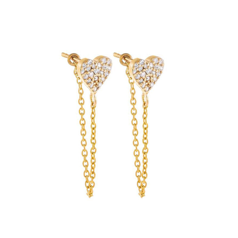Heart Stud with Chain