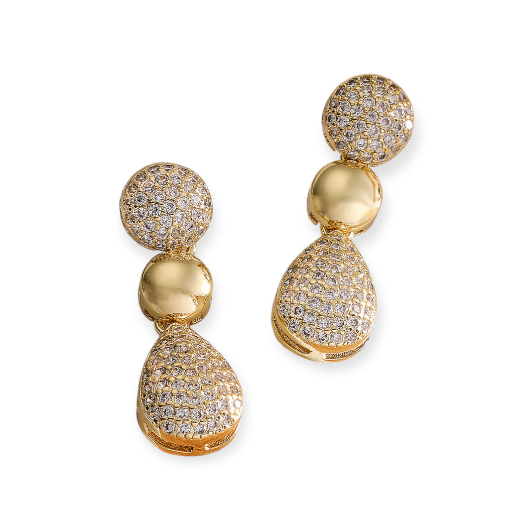 Pave Bubble Drops Earrings