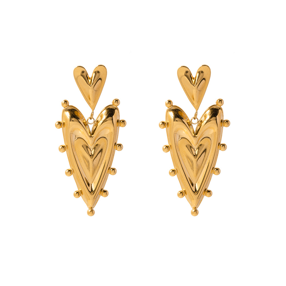 Long Heart Earrings