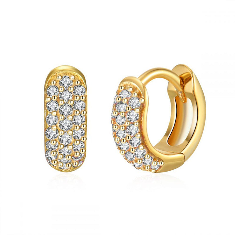 Pave Huggie Earrings