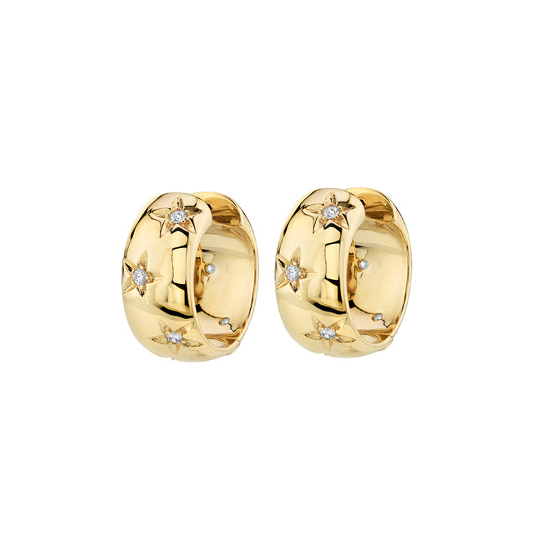 Chunky Star Hoop Earrings