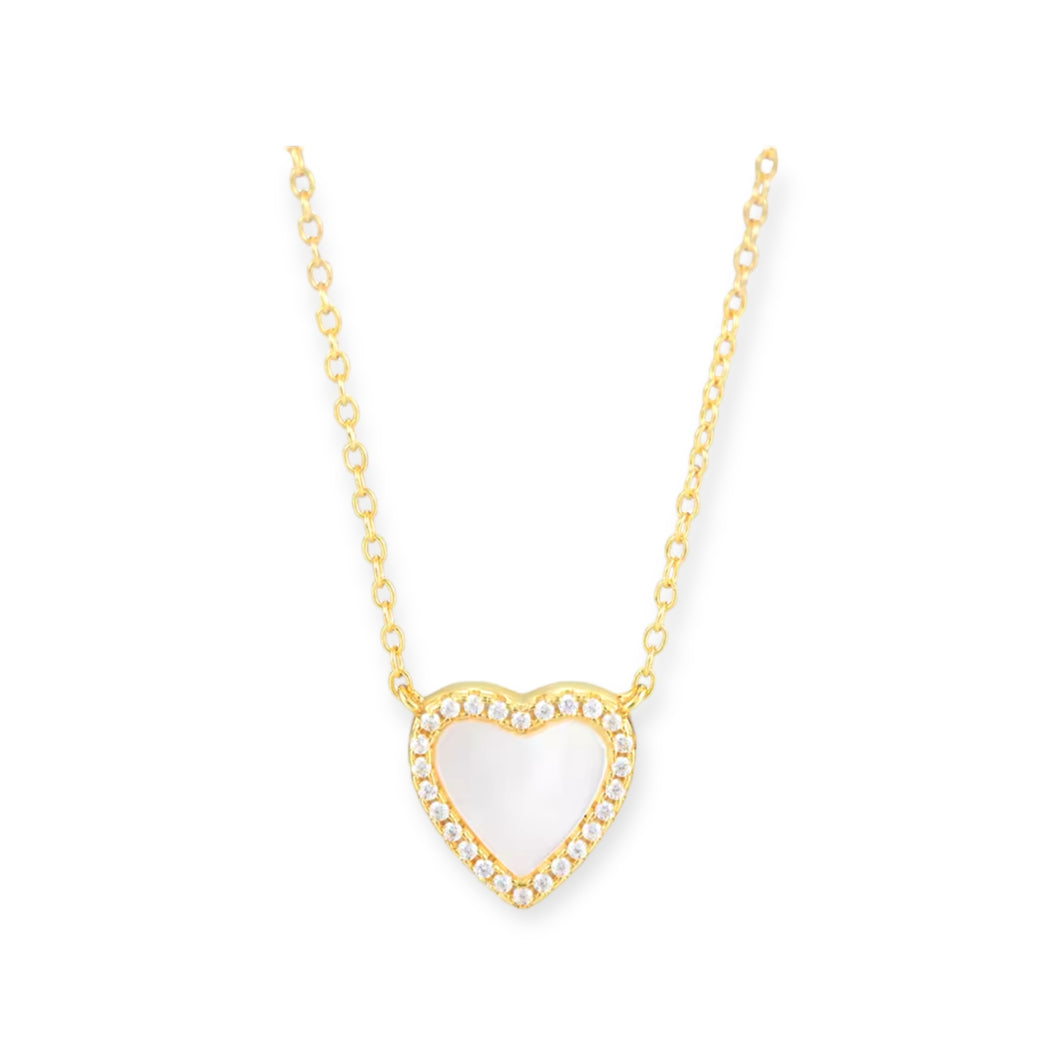 Mother of Pearl Heart Necklace