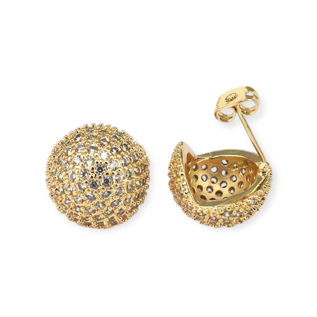 Pave Sphere Earring