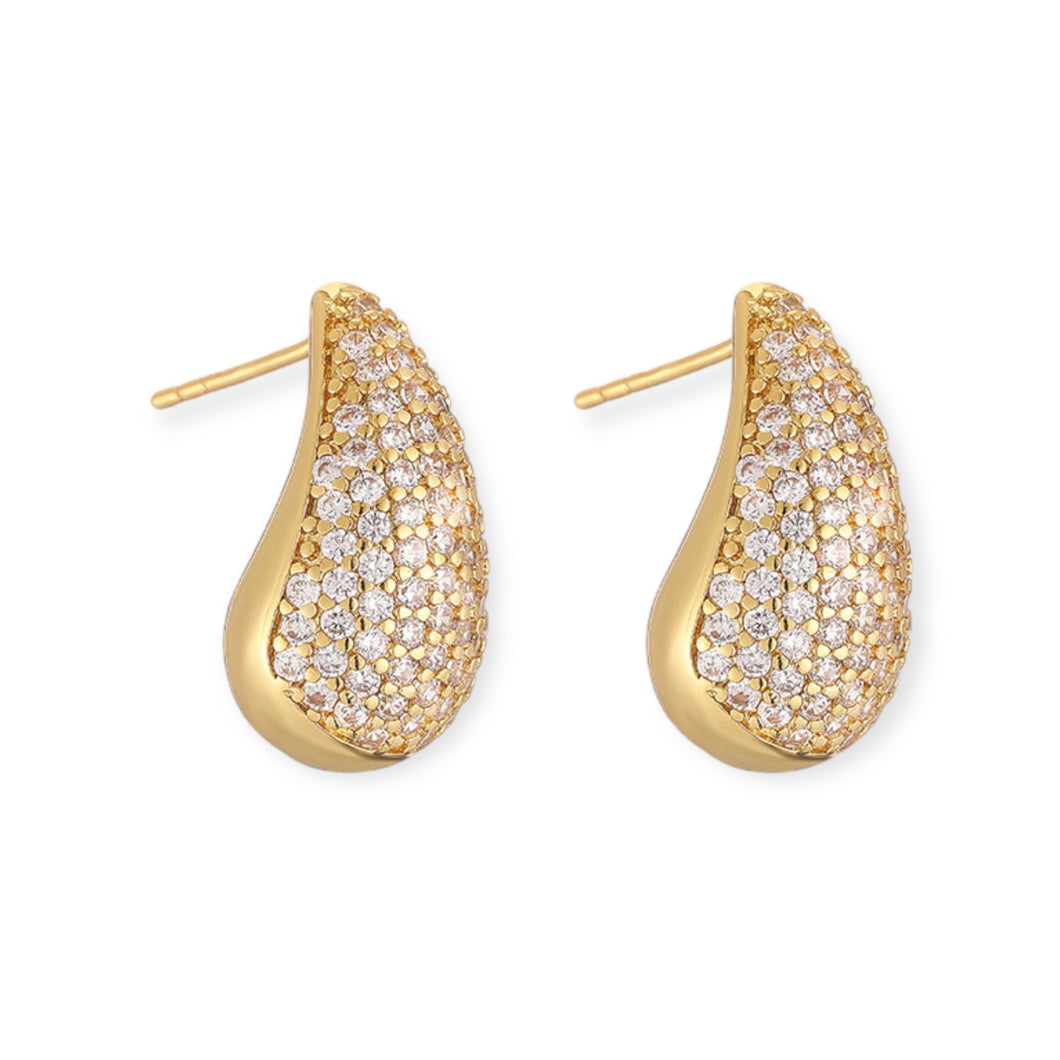 Pave Drop Earring