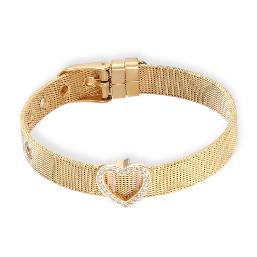 Mesh Heart Silhouette Bracelet