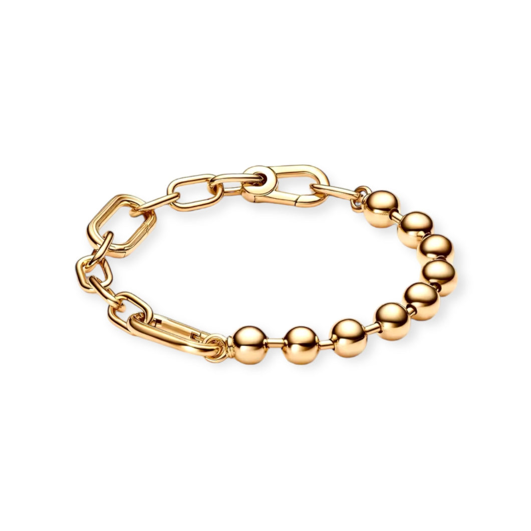 Half and Half Gold Bracelet