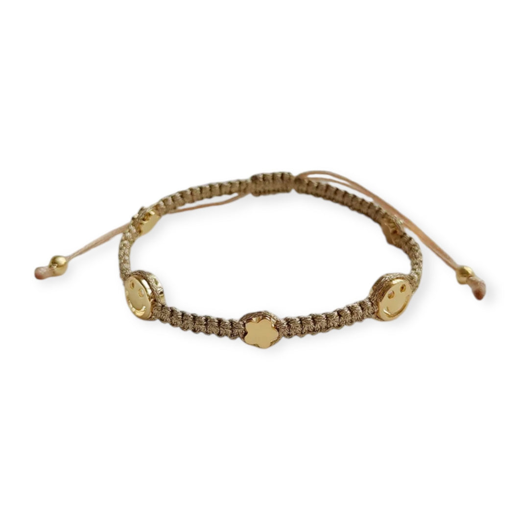 Knitted Smiley Face Bracelet