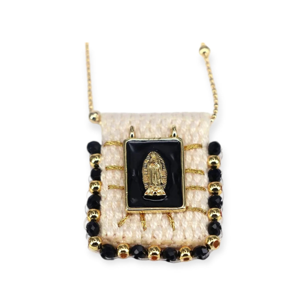 Guadalupe Virgen Cloth Necklace