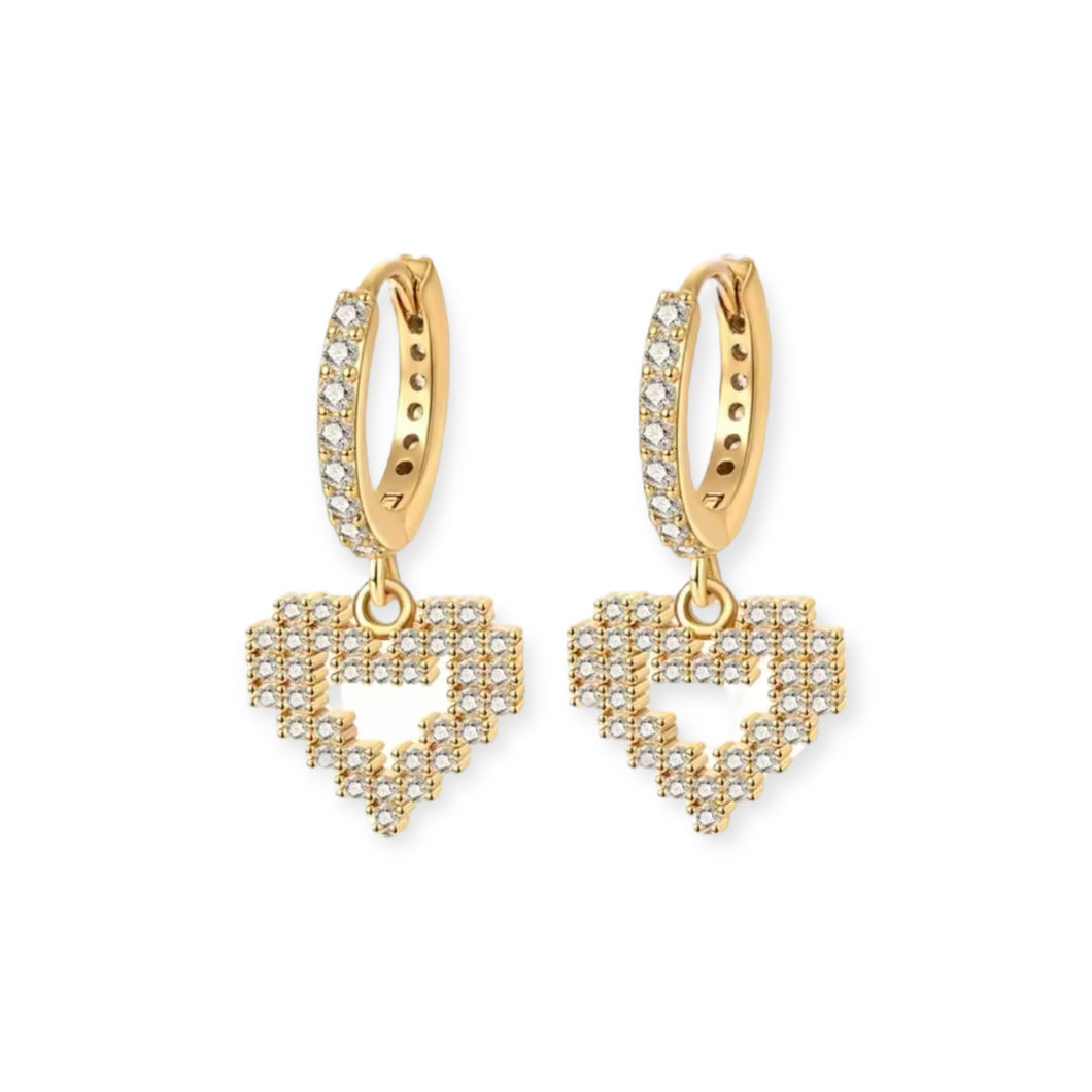 Pixel Heart Earrings