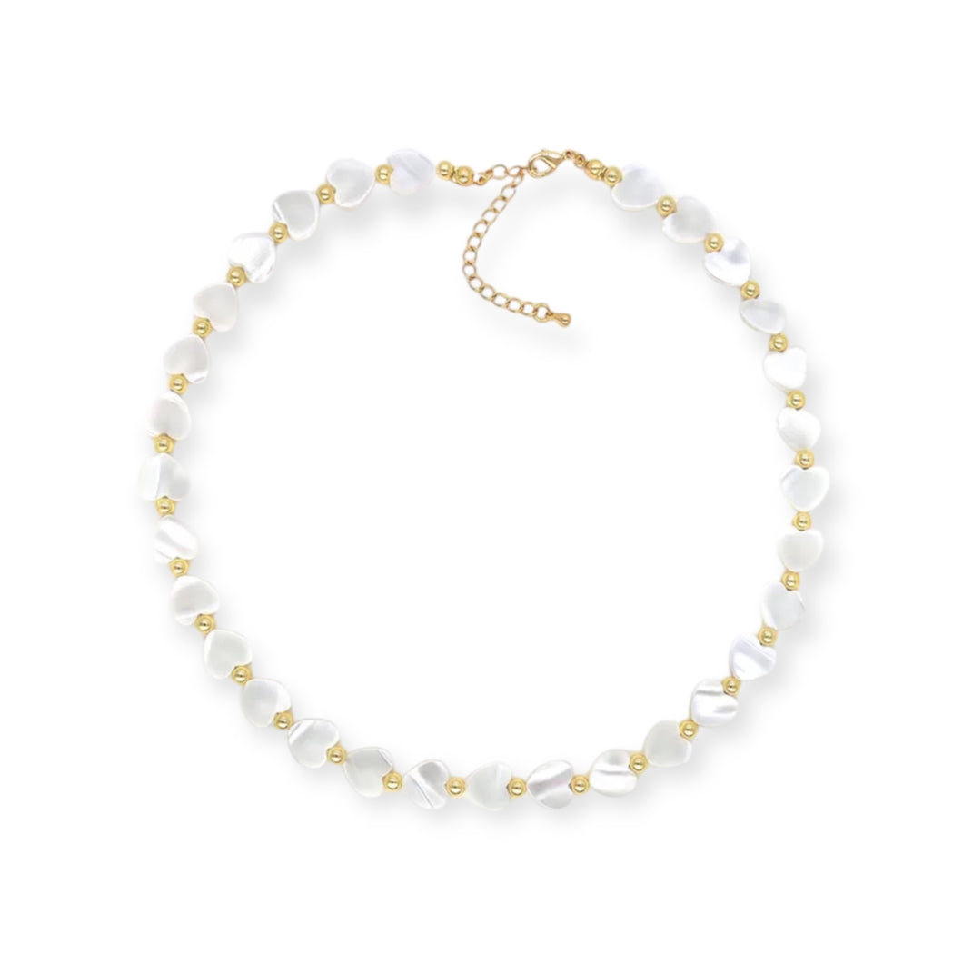 Mother of Pearl Heart Necklace