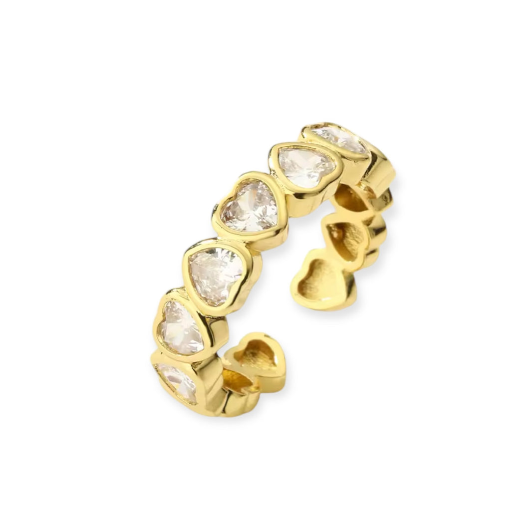 CZs Hearts Ring