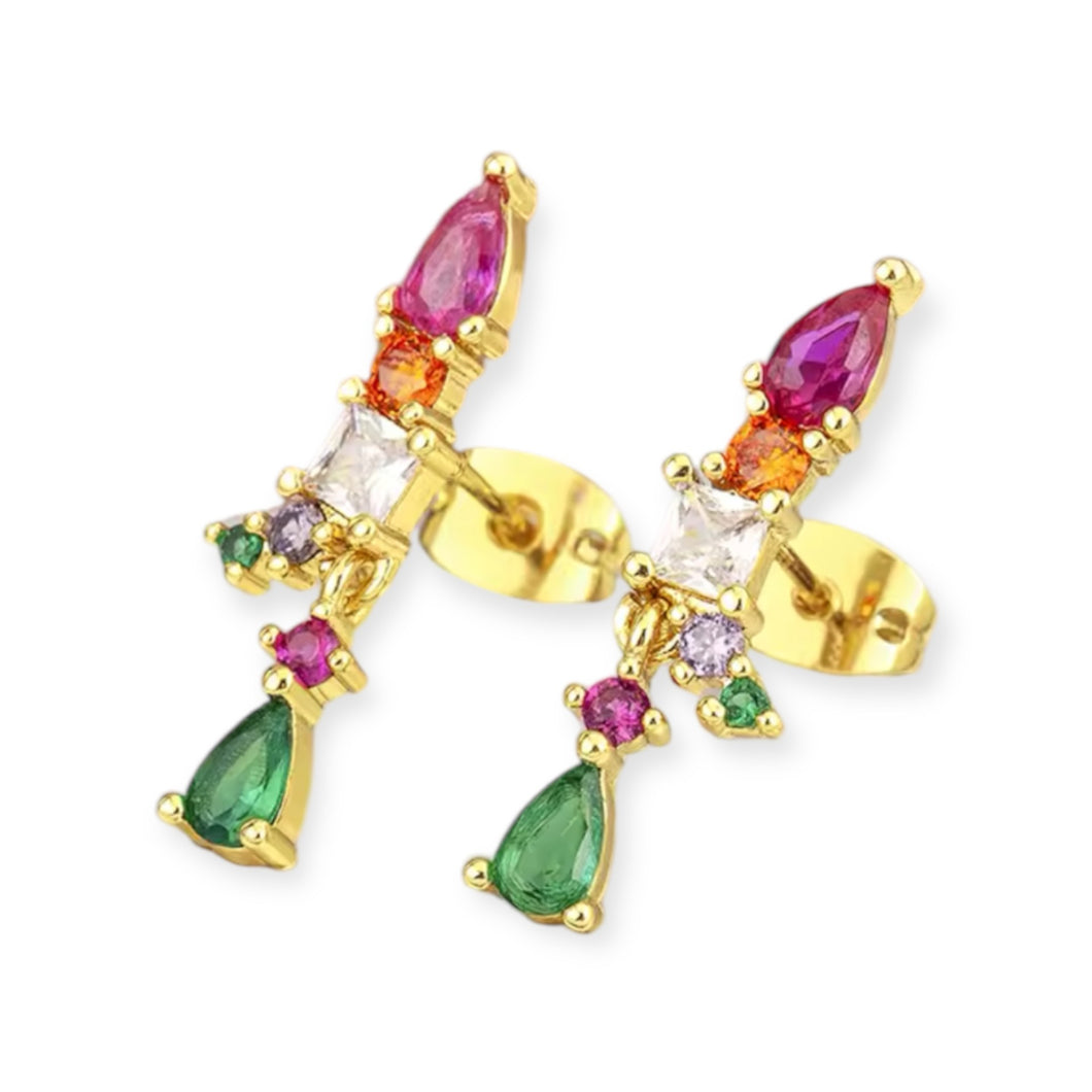 Colorful Rhinestone Earrings