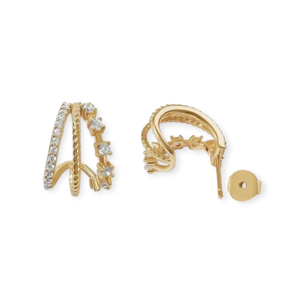 Nesting Zirconia Earrings