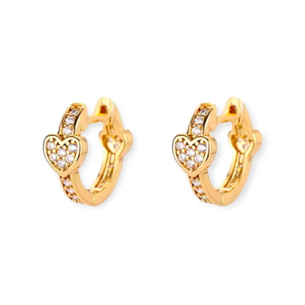 Zirconia Heart Huggies