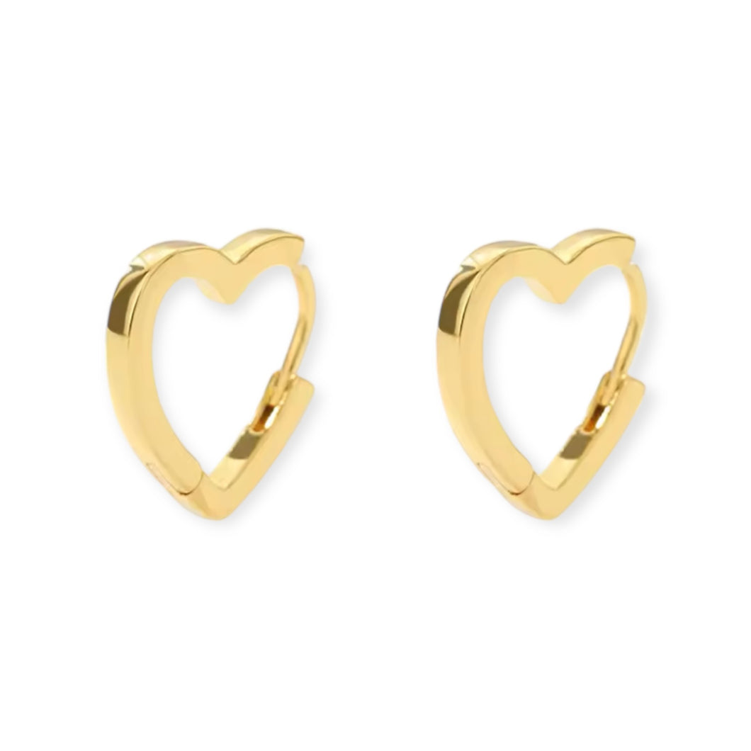 Heart Shape Huggie Earrings